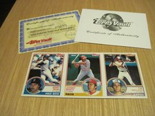1983 Johnny Bench Blank Back Panel, Topps Vault w/coa Cincinnati Reds HOF
