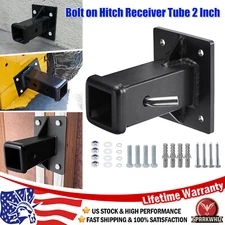Bolt-On Trailer Hitch Receiver Tube 2"Hitch Wall Mounted Lawn Tractor Heavy Duty
