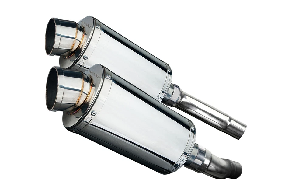 Triumph Street Triple R 675 07-12 Kit de silenciador de escape ovalado de acero inoxidable de 9" Foto 2 de 4