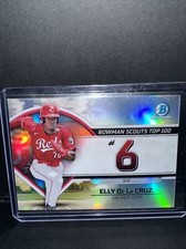 2023 Bowman Chrome Elly De La Cruz Scouts Top 100 Refractor Reds BTP-6