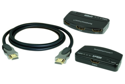 3x1 High Speed HDMI Switch 1080P + High Speed HDMI Kabel (0,7m - 7,5m nach Wahl)
