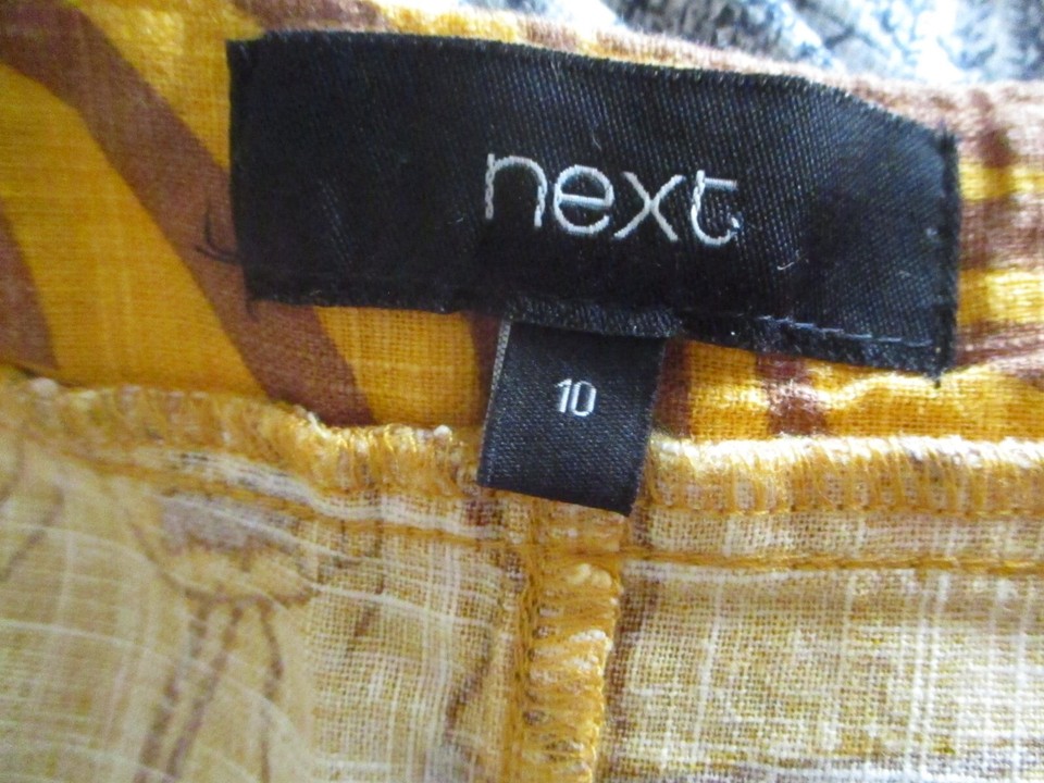 NEXT Ladies Floral Linen Mix Shift Dress size 10 UK eBay