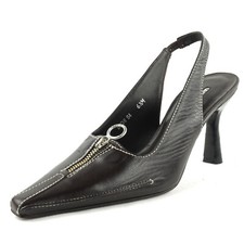 NEW DONALD J. PLINER Dark Brown Slingback Stiletto Pumps 6.5 Handmade Italy