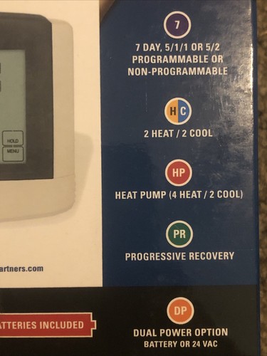 New APRILAIRE 8600 Touchscreen Universal Thermostat , 7 Day Programable Heatpump - Picture 7 of 12