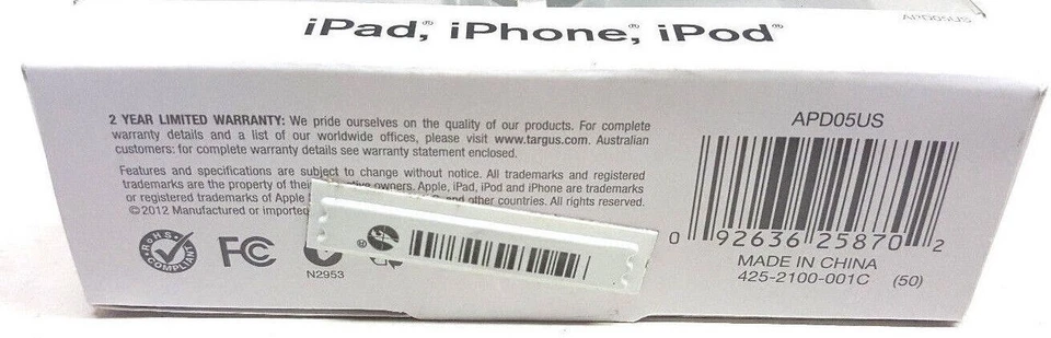 Targus Dual Charger for iPad iPhone iPod APD05US  Brand New - Imagem 3 de 4