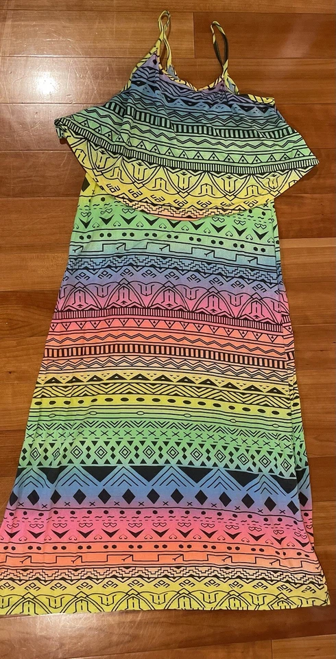 Flowers By Zoe Tie-Dye Girls Dress Size Small - Image 2 of 4