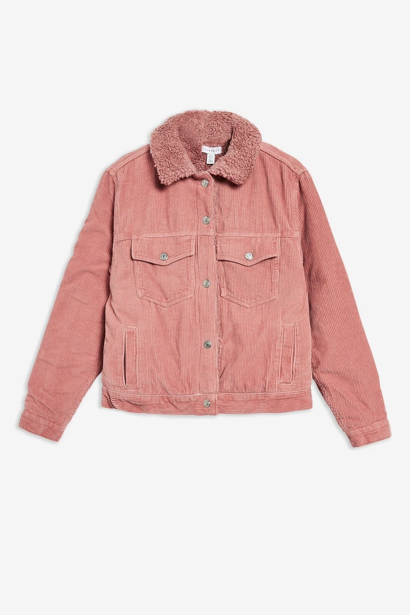 Topshop red cheap corduroy jacket