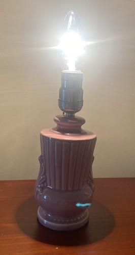 Vintage Pottery Lamp, Rose Colored Mid Century - Looks McCoy - Picture 8 of 11