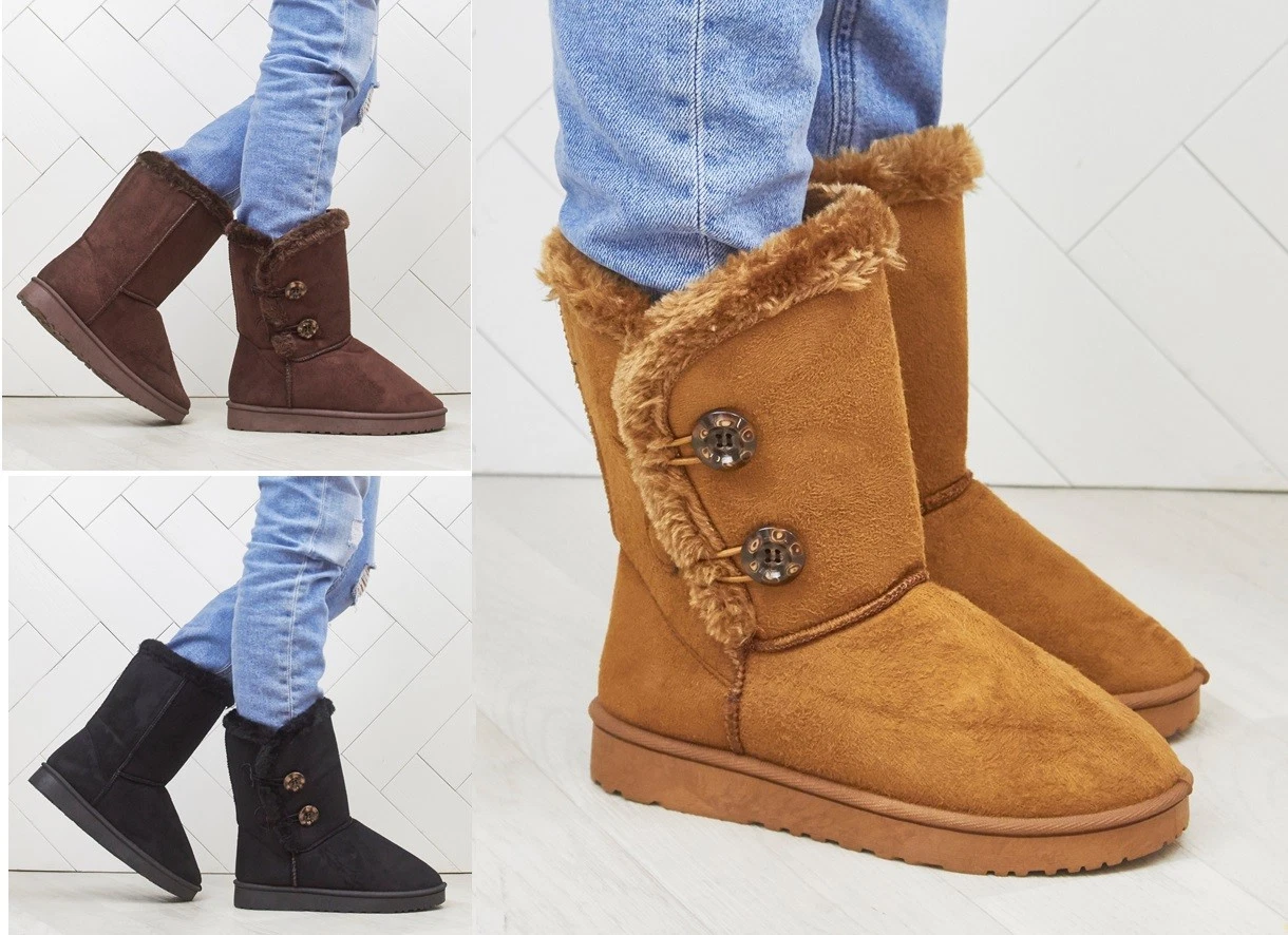 Ladies Luxury Faux Fur Sheepskin Winter Boots Non Slip Sole Ankle Boot Shoe Size
Opens in a new wind