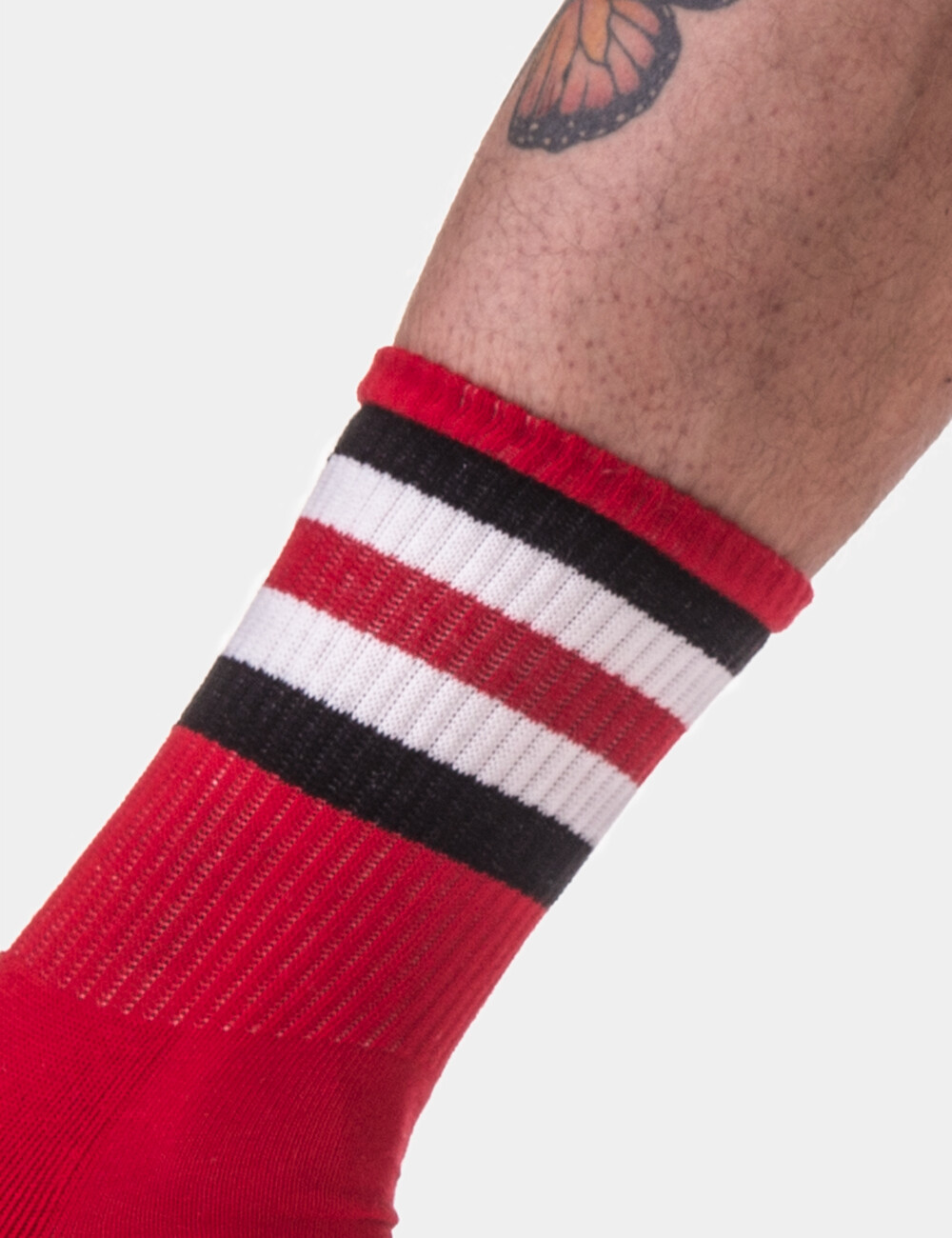 Calze Barcode Berlin Half Socks Stripes Rosse foto 2