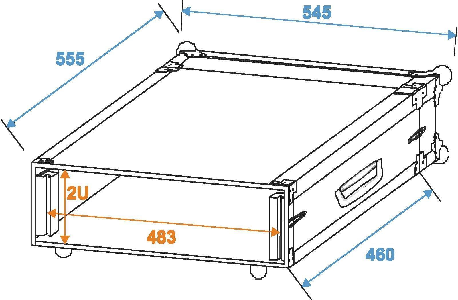 ROADINGER Verstärkerrack PR-1, 2HE, 47cm tief (30109782)