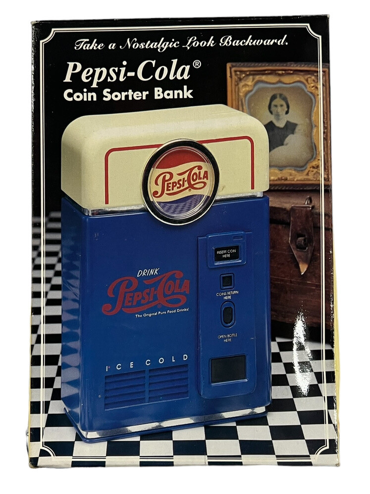 Pepsi-Cola Coin Sorter & Bank Nostalgic Look Mini Vending Machine