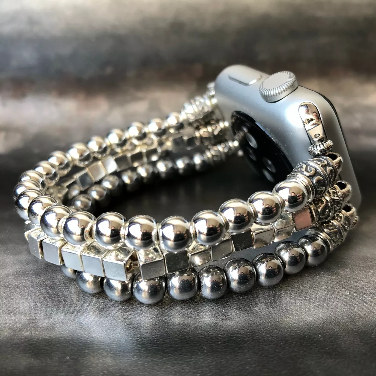 Beaded apple watch band sale