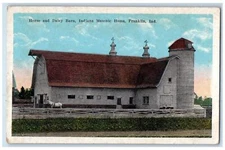 c1910 Horse Dairy Barn Indiana Masonic Home Exterior Franklin Indiana Postcard