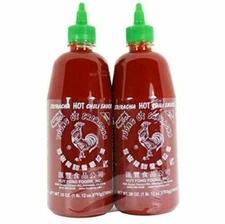 2 packs Huy Fong Sriracha Hot Chili Sauce, 28 Ounce - Large Bottle, EXP May 2025