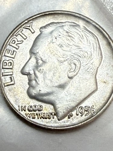 1956 D Roosevelt Dime 90% Silver US Coin UNCIRCULATED #14