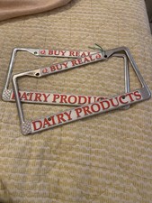 Vintage License Plate Frames. Metalpair. Buy Real Dairy Products