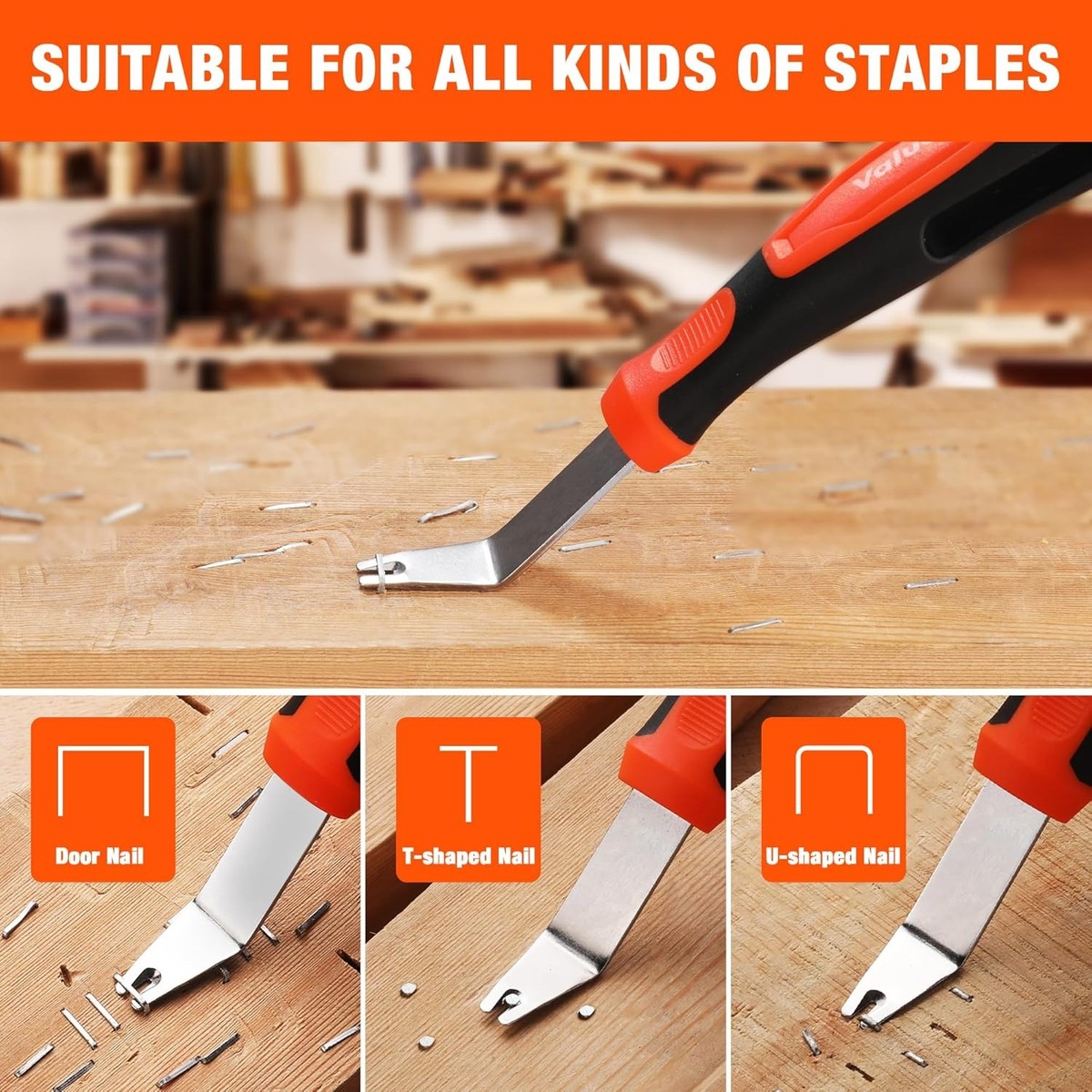 7-Inch Staple Puller & End Cutting Pliers – High Carbon Steel Nail Remover Tool With Comfort Grip, For Carpentry, Flooring, Woodworking & Fret Work