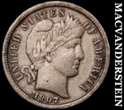 1907 Barber Dime - Scarce  Very Fine  Better Date  No Reserve  #i6829