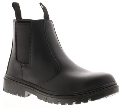 Tradesafe Herren Sicherheitsstiefel Händler Slipper Doppelzwickel Stahlkappe schwarz UK Si