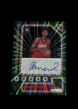 2023-24 Donruss Amen Thompson Signature Series Green Laser Auto /75 RC Rockets