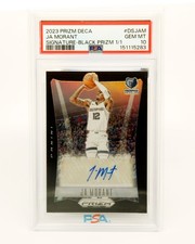 Ja Morant 2023 Prizm Deca Signature Black Prizm 1/1 PSA 10