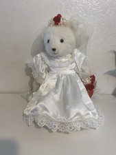 Bride white Bear with Red Roses 19 Hands and feet 360-degree range of motion