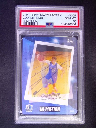 2025 Topps Match Attax Cooper Flagg In Motion PSA 10