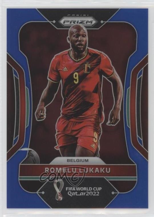 2022 Panini Prizm World Cup Qatar Blue Prizm 168/299 Romelu Lukaku #20 01eh