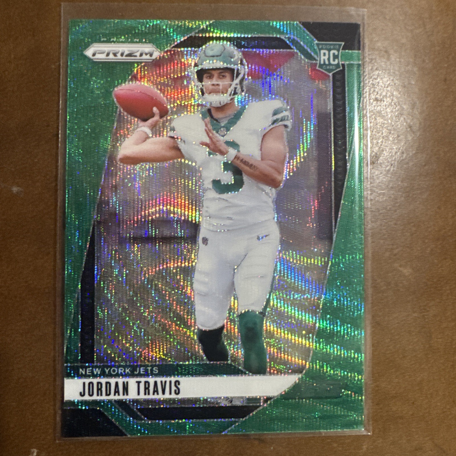2024 Panini Prizm - Rookies Jordan Travis #359 Green Wave Prizm (RC)