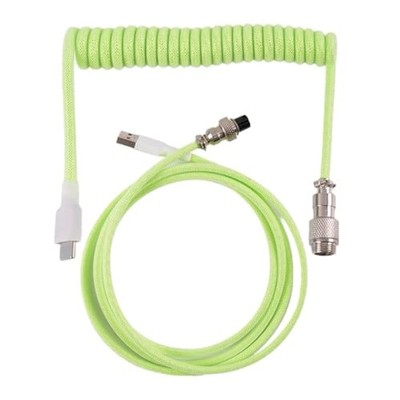 Mechanische Tastatur Flieger Kabel Luftfahrt Stecker Spiral Typ-C USB Kabel TPU