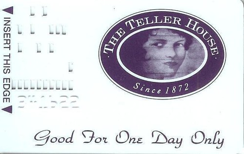 Teller House Casino - Central City, CO - Good For One Day Only, w/PPC Mfg Mark