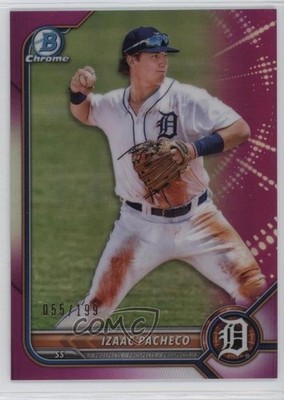 2022 Bowman Chrome Prospects Mega Box Fuchsia Mojo Refractor Izaac Pacheco 0i6p