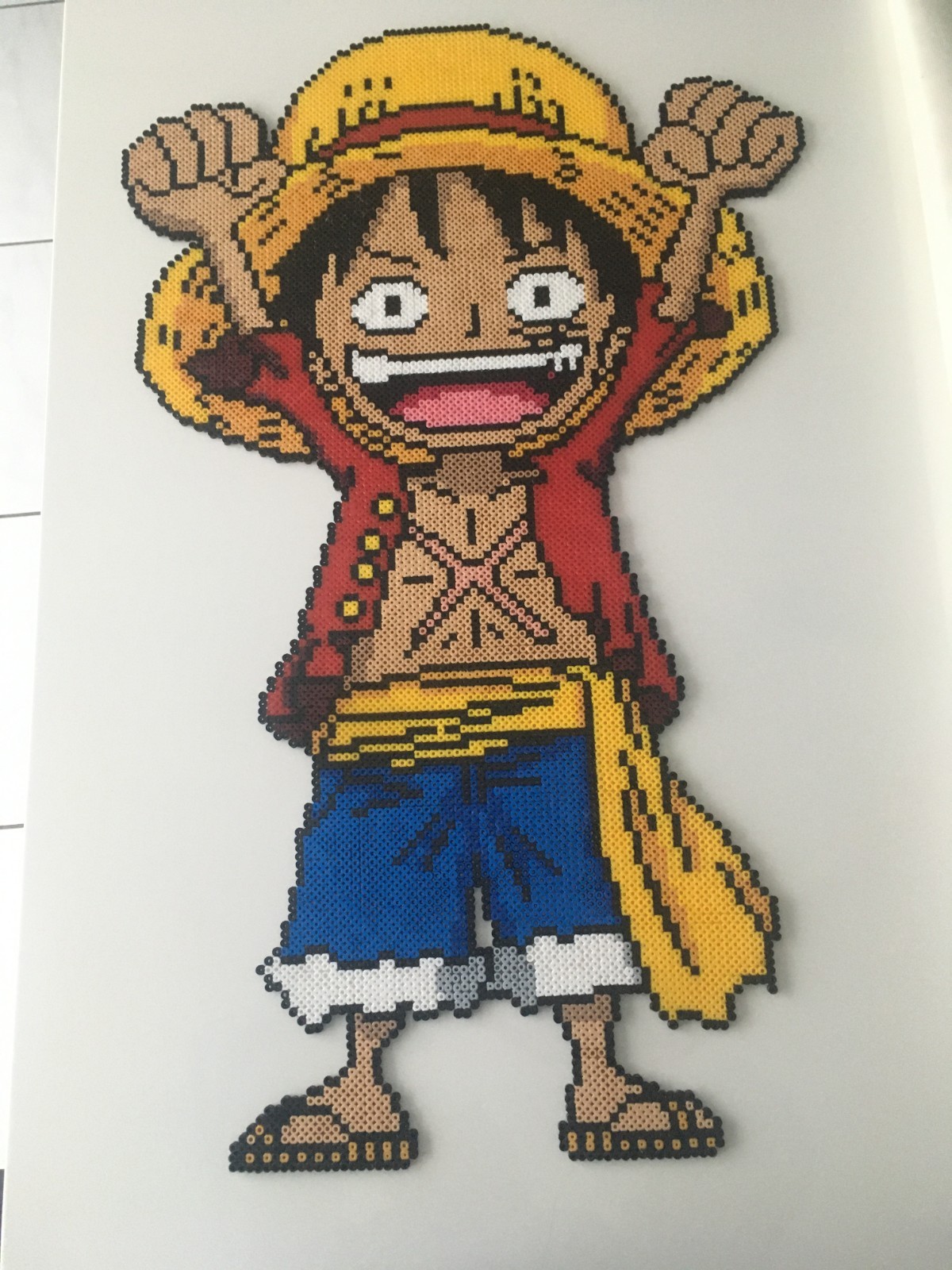 Perles à repasser Luffy One Piece pour décoration de chambre geek et ado