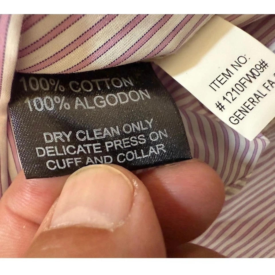 Мужская рубашка BOGOSSE в полоску на пуговицах фиолетово-белая дизайнерский размер 4 рекомендуемая розничная цена производителя 275 долл. США. - Изображение 3 из 4