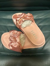 Puma Fenty Rihanna Pink Satin Bow Slides Sandals Shoes Womens 4