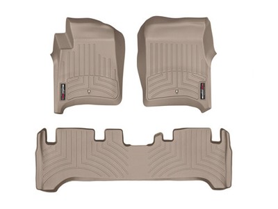 WeatherTech Custom Fit FloorLiners for LX/Land Cruiser - 1st & 2nd Row
