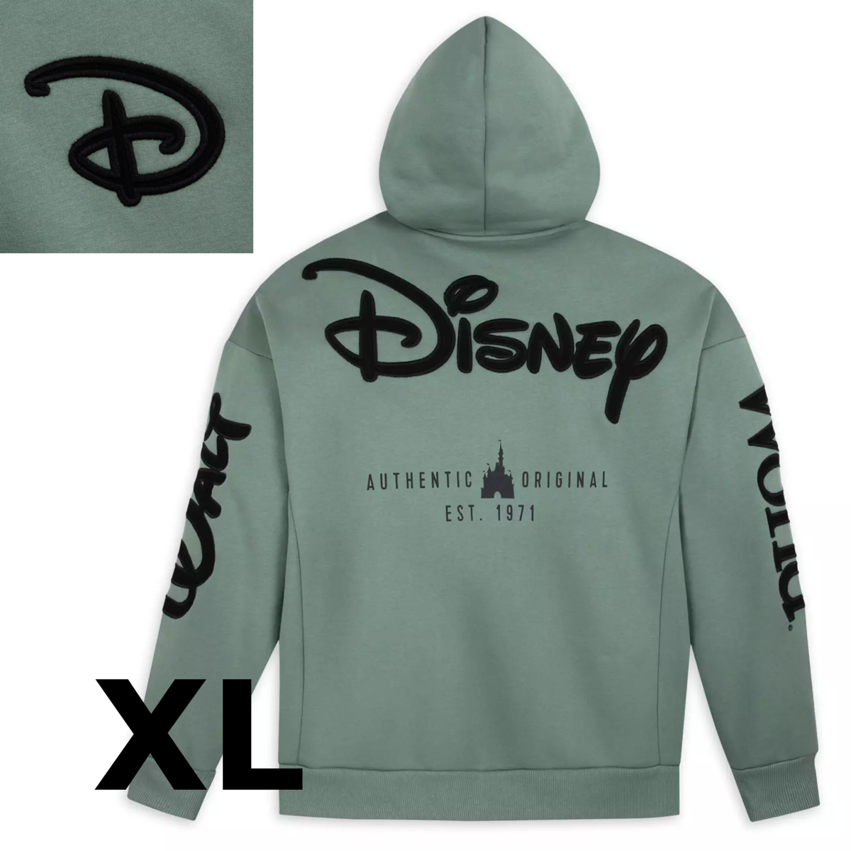 Disney Parks Green Zip Hoodie Adult XL - Walt Disney World | eBay
