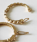 Mid Century Gold Tone Oval Scarf Holder Rings Hinged Clip Set Vintage Fashion — photo 3