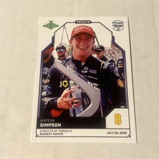 2025 Parkside NTT Indy Car Racing Week 13 PRONTO Card KYFFIN SIMPSON #104