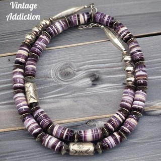 Wampum Navajo Bench Stamped Cylinder Saucer Bead Sterling Fluted Squash Pawn