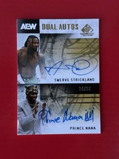 Swerve Strickland Prince Nana 2025 Upper Deck SP Game Used AEW Dual Auto /35