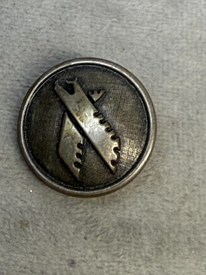 Vintage Military Uniform Buttons Lot Superior Quality Crossed Axes Metal 32 - Image 2 of 4