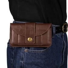 Genuine Leather Belt Holster Packet Card Slot Case Holder Pouch For Apple iPhone