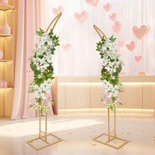 2Pcs Metal Wedding Arch Backdrop Flower Stand...