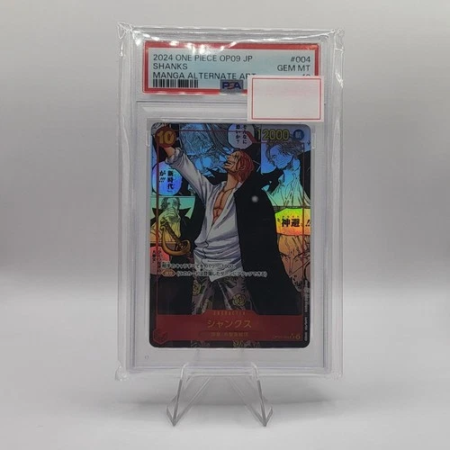 Shanks OP09-004 PSA 10 Alternate Art Foil One Piece TCG Manga Rare Card