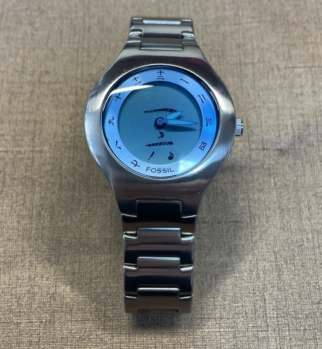 Fossil Big Tic Quartz Watch JR-7999 Men Silver Chinese Marker New