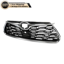 Silscvtt Chrome Front Bumper Grille Mesh Honeycomb For Toyota Highlander 20-2022