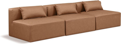 Modern Modular Sofa in Soft Brown Vegan Leather - Infinite Configurations