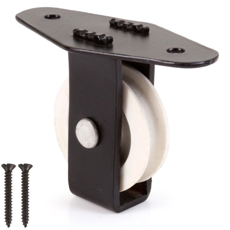 ROPE PULLEY Metal Upright Plate Washing Line Wire Cord Cable Holder